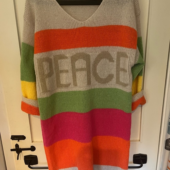 Colourful knitted tunic/dress - Picture 3 of 5